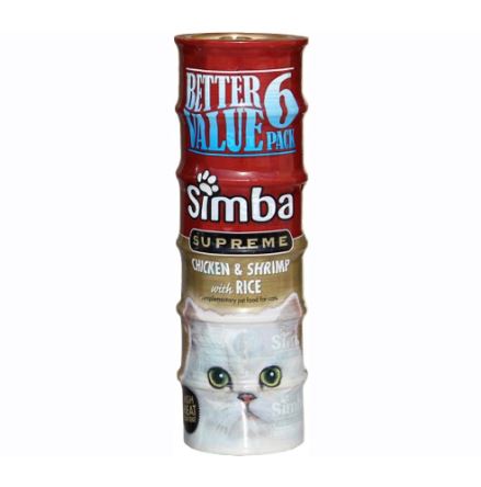 Simba Chicken & Shrimp With Rice Wet Cat Food 6x 85g