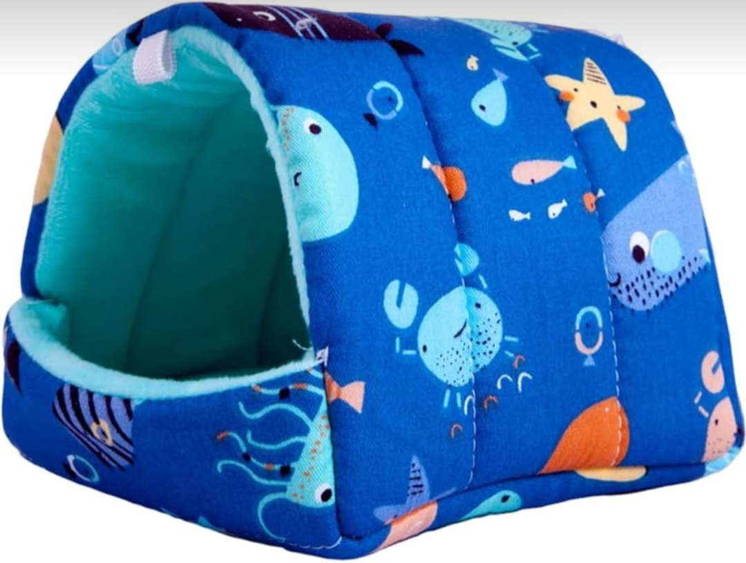 Small Pet Bed Fish Patttern