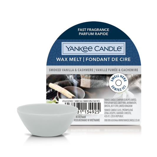 Yankee Candle Wax Melt Smoked Vanilla & Cashmere 22g