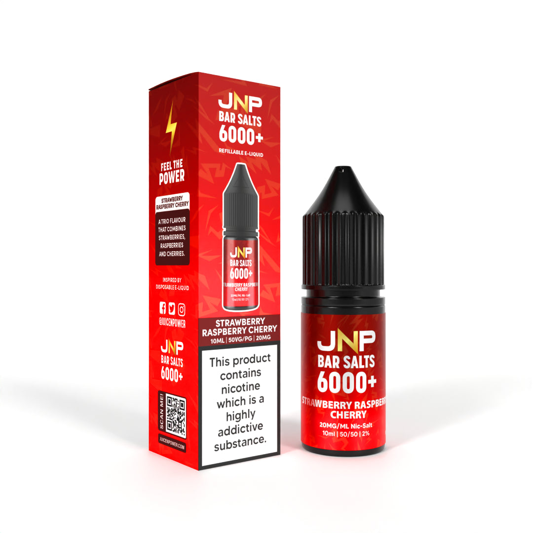 JNP Bar Salts 6000+ Strawberry Raspberry Cherry Nicotine Salt 10ml