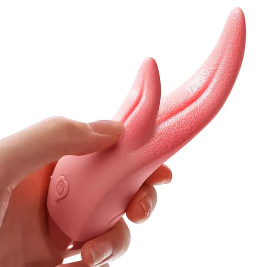 G Spot Tongue Licking Vibrator Pink