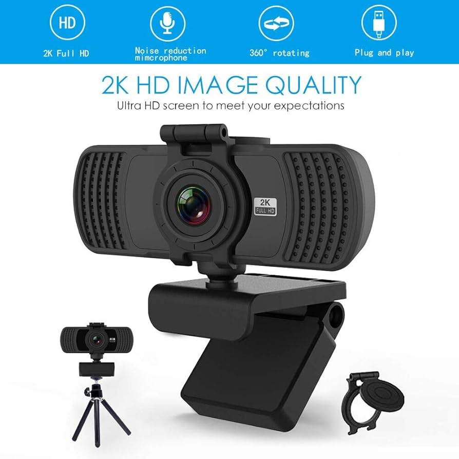 Mini PC Camera 2K HD With Privacy Cover