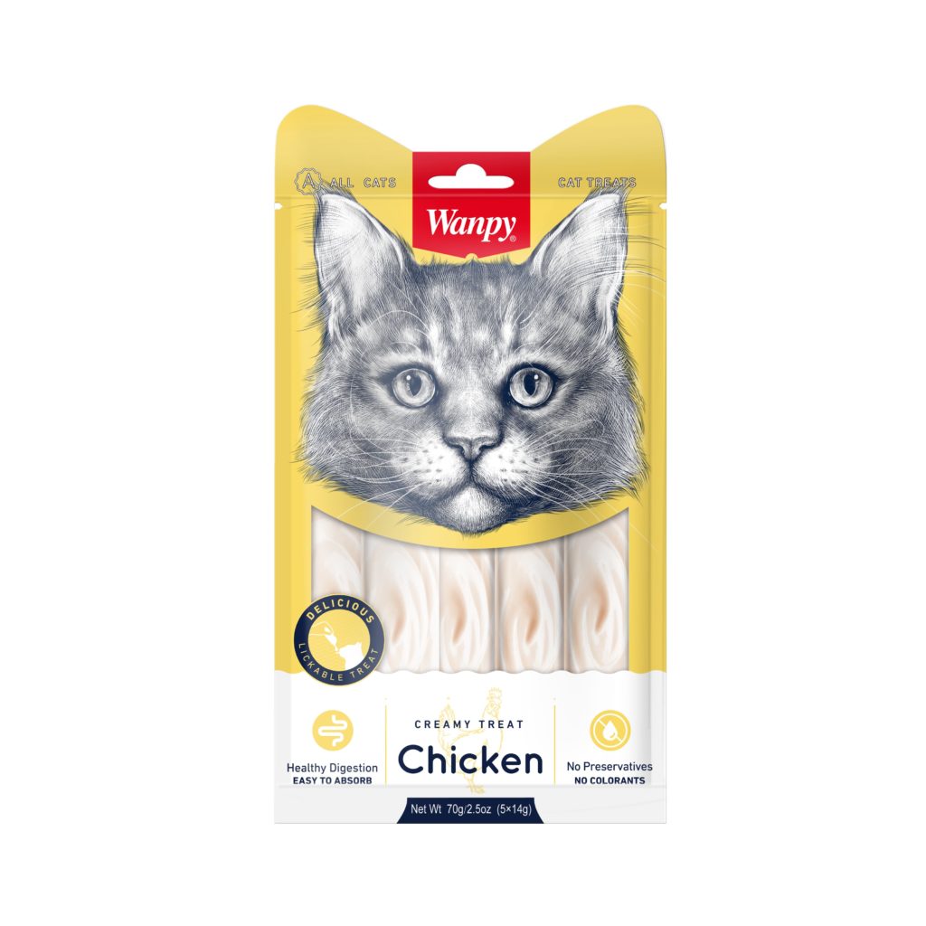 Wanpy Creamy Lickable Treat Chicken Wet Cat Food 70g