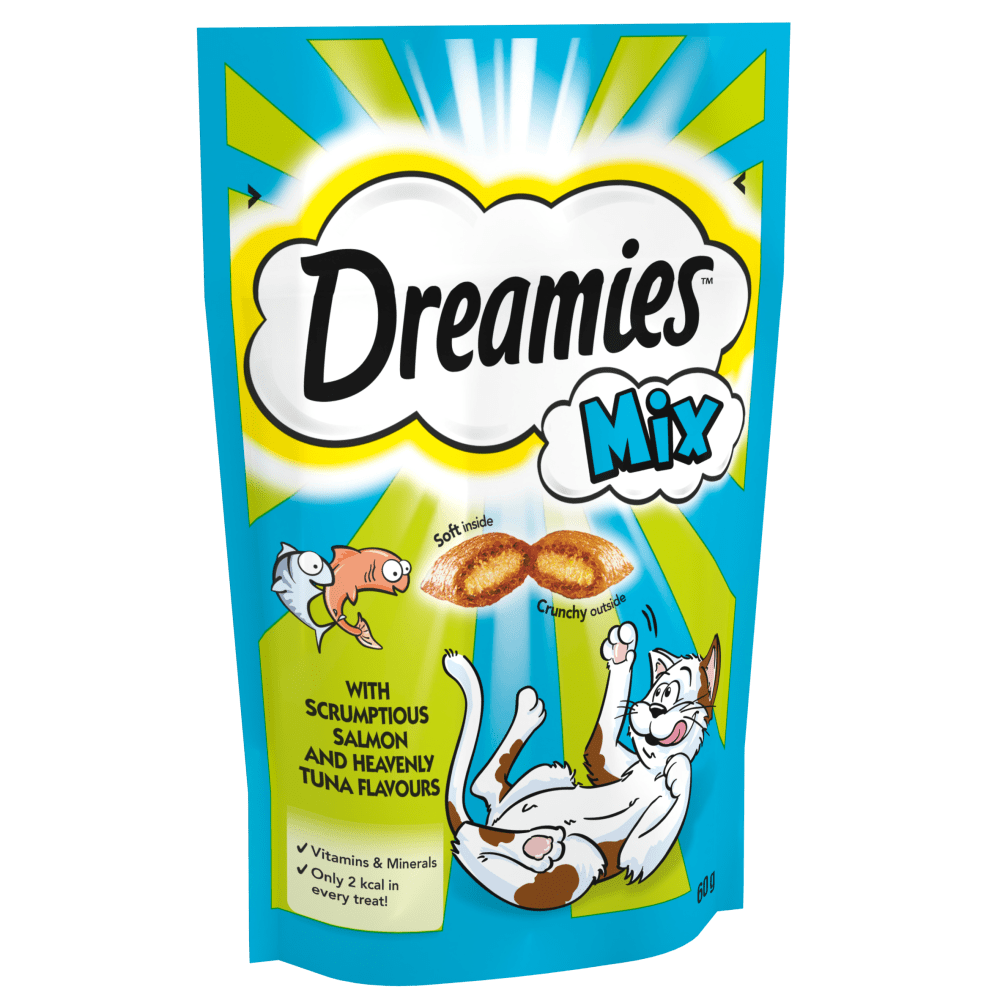 Dreamies Mix Cat Treat Biscuits with Salmon & Tuna Flavour 60g