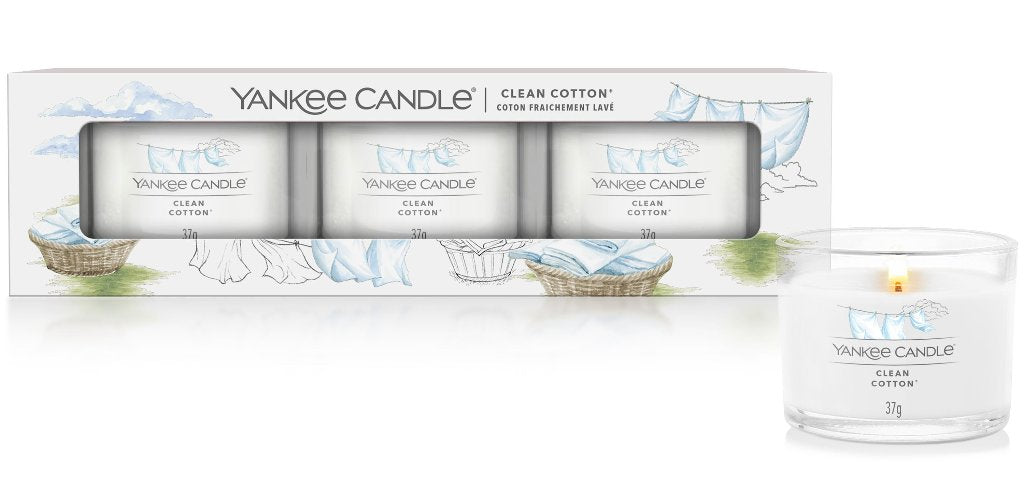 Yankee Candle Mini Clean Cotton 3-Pack