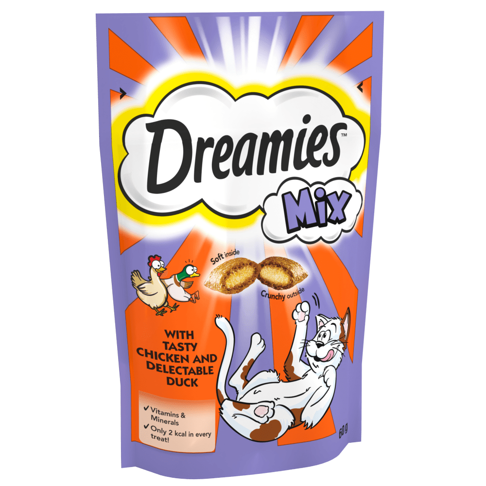 Dreamies Mix Cat Treat Biscuits with Chicken & Duck 60g