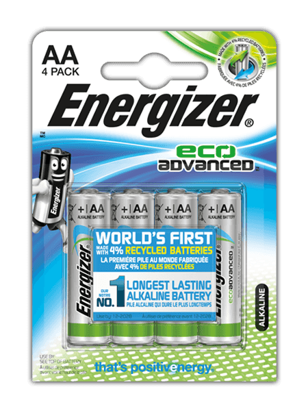 Energizer EcoAdvanced AA Batteries (4pcs/pack)