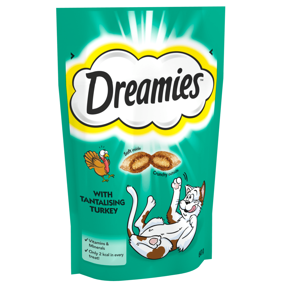 Dreamies Cat Treat Biscuits with Tantalising Turkey 60g