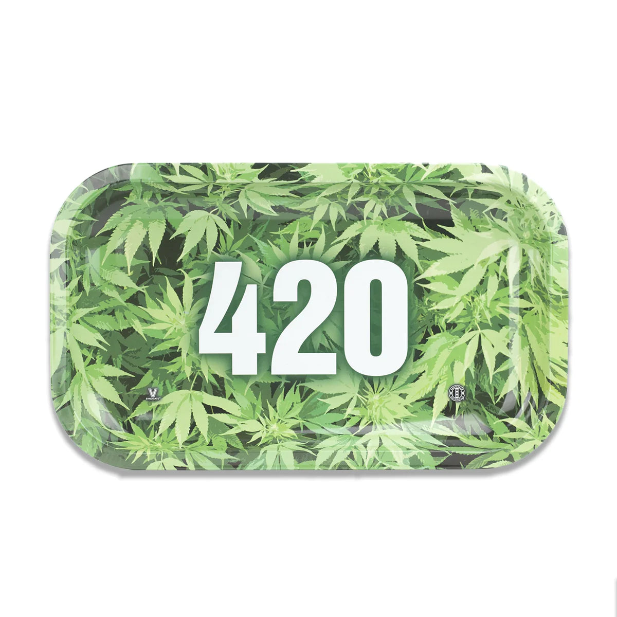 Metal Rolling Tray 420 Green Medium