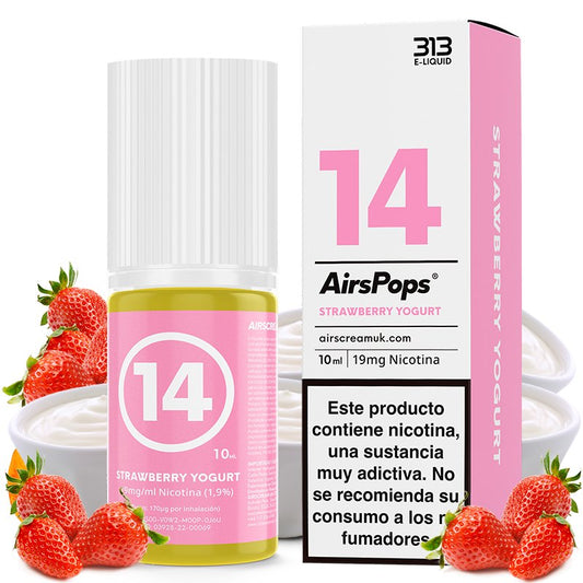 AirsPops No14 Strawberry Yogurt Nic Salt 10ml