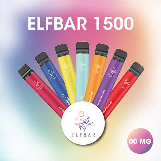 Elf Bar 1500 Puffs Disposable Vape 0mg
