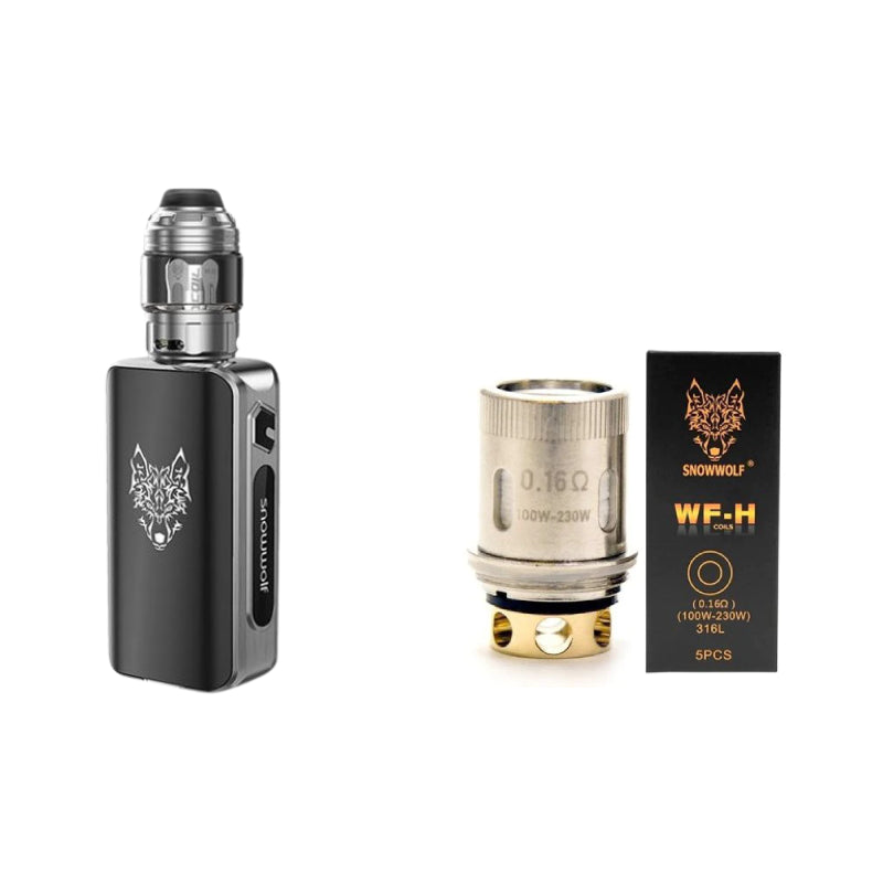 Snowwolf Zephyr 200W + x5 WF-H Coils Bundle Kit