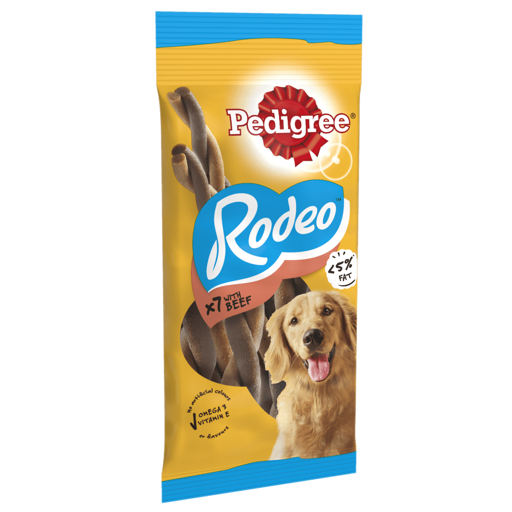 Pedigree Rodeo Dog Treats Beef 7 Sticks 123g