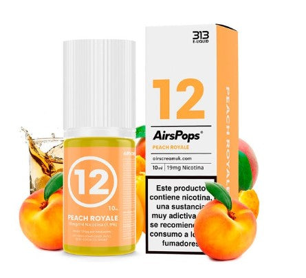 AirsPops No12 Peach Royale Nic Salt 10ml