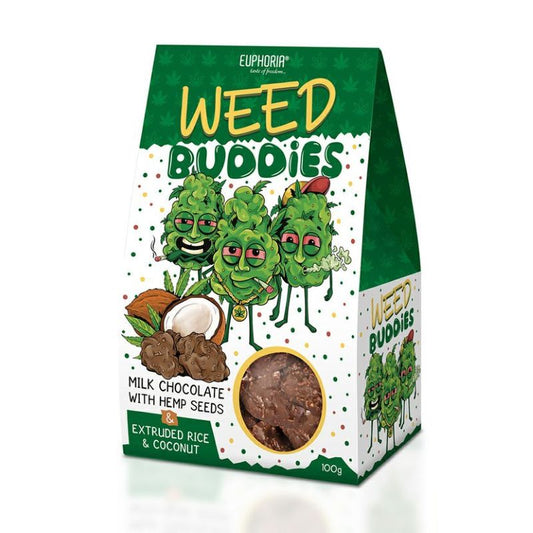 Euphoria Weed Buddies Hemp Crispy Rice Chocolates 100g