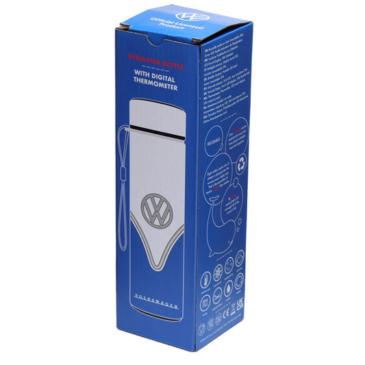 Volkswagen 450 ml Led Smart Blue Digital Thermometer Drinks Flask Cold/Hot Temperature